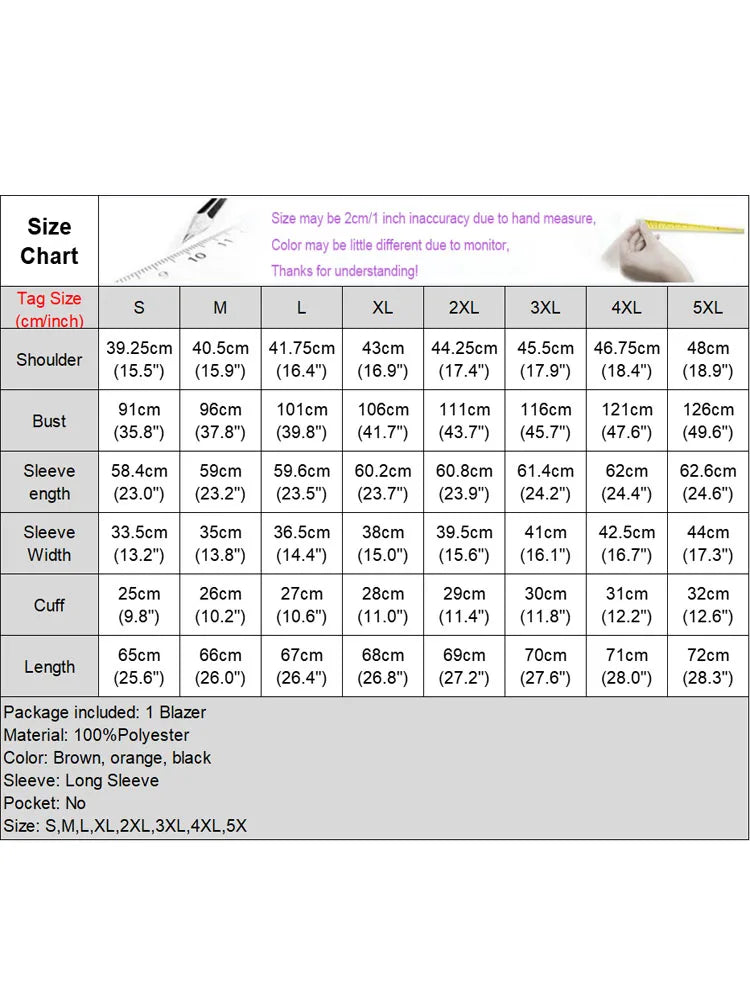 Plus Size 5XL VONDA Women Blazer 2023 Autumn