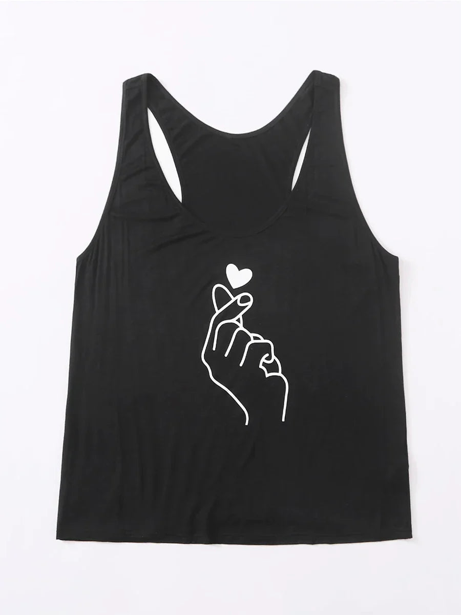 Finjani Plus Size Womens Cami Slip Shoulder Heart