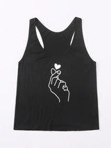 Finjani Plus Size Womens Cami Slip Shoulder Heart