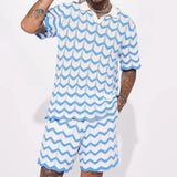 2024 Summer New Casual Suit Men's Streetwear Contrasting