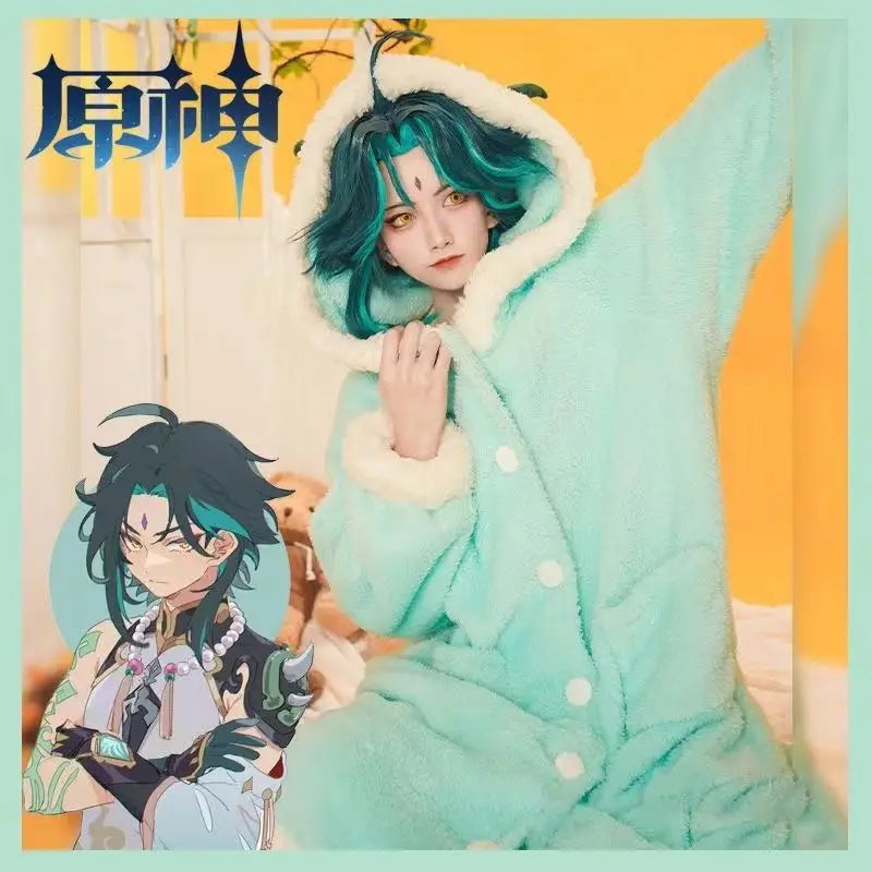 genshin impact blanket hoodie blankets Xiao lyney Zhongli