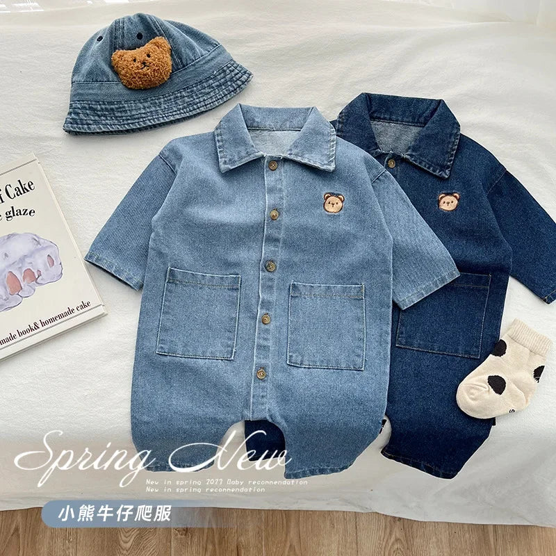 Baby Rompers Infant Boys Girls Clothes Denim Jumpsuits