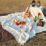 Knitting Picnic Throw Blanket Outdoor Picnic Mat Soft Sofa Blankets Towel All Inclusive Couch Slipcover Dustproof Tablecloth 담요