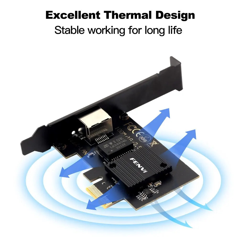 2500Mbps PCI-E To RJ45 Network Card I226 Chip