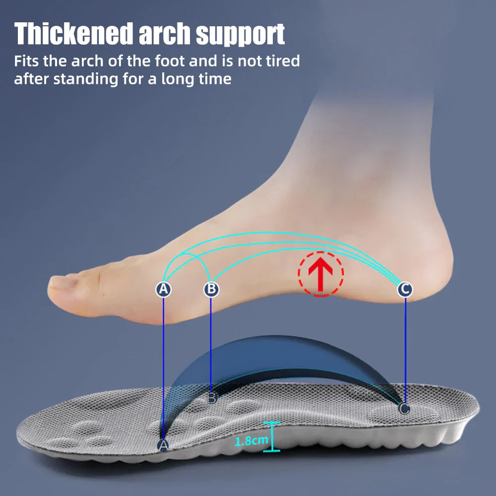 4D Cloud Technology Sports Insoles for Shoes PU