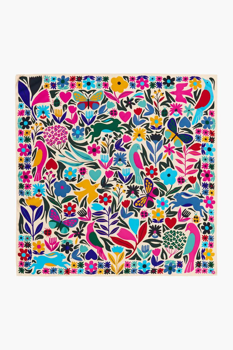 Spanish style printed large square scarf 100cm*100cm