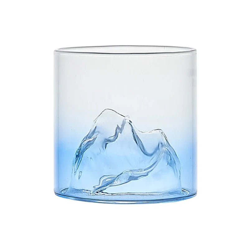 Japanese Whisky Glass Cup 3D Mountain Water Glass