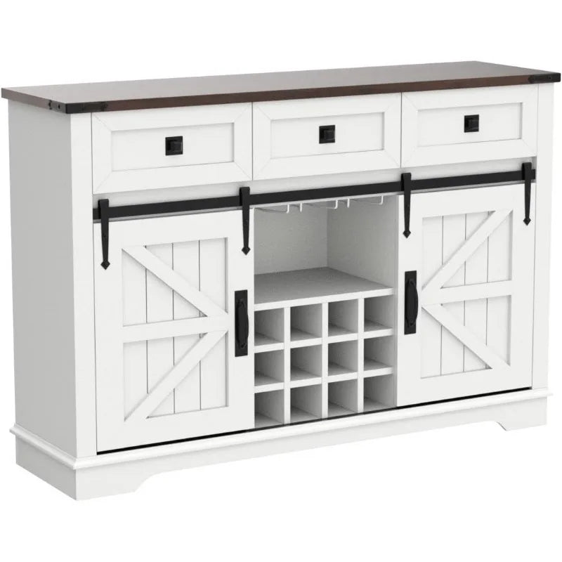 OKD Farmhouse Buffet Cabinet, 54" Coffee Wine Bar