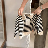 Newborn Baby Girl Boy Striped Jacket Infant Toddler