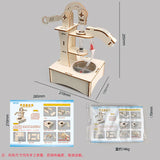 Wooden Pumping Machine Model Puzzles Kids Science Toy