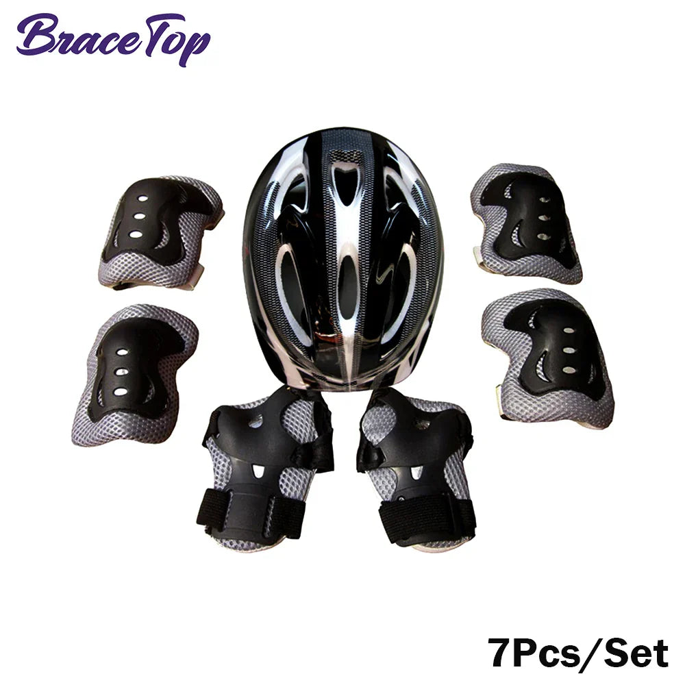 7Pcs Kids Skating Protective Gear Set Children Knee