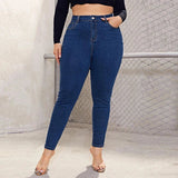 Plus Size Skinny Jeans For Women High Waist