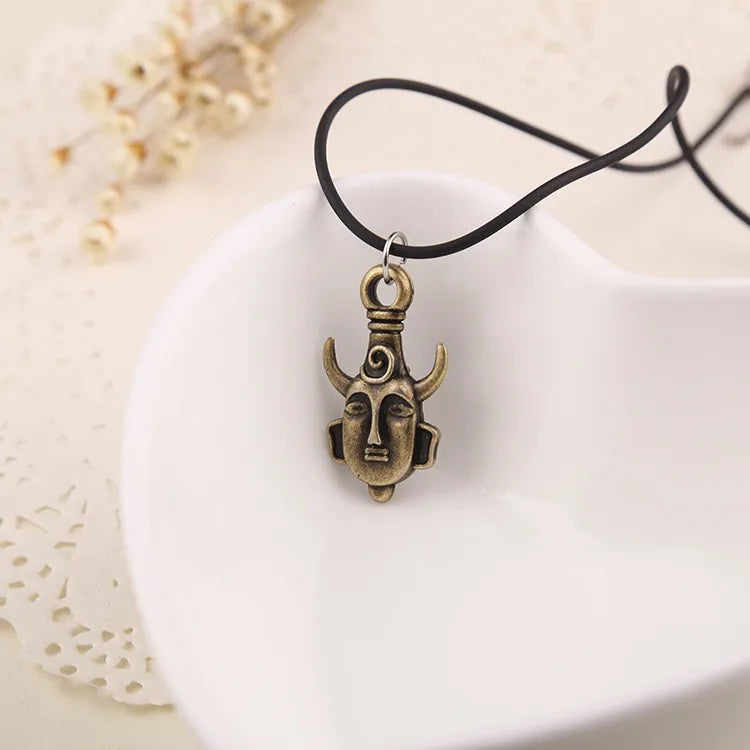 Movie Supernatural Dean Leather Rope Coppery Pendant Necklace