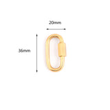 Screw Climbing Gear Carabiner Stainless Steel Gold Color