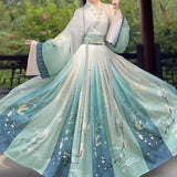 Chinese Style Women Oriental Vintage Hanfu Costumes Floral