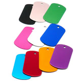 20pcs Aluminum Blank Rectangular Pet Dog Tag Custom
