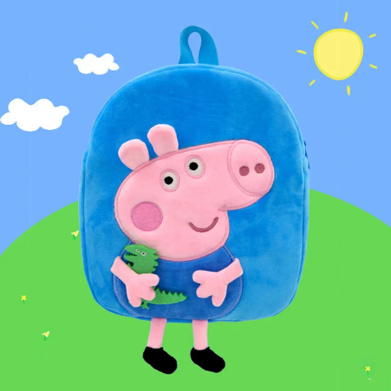 Peppa Pig Child Plush Backpack George Kindergarten Backpack