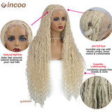 613 Blonde Bohemian Box Braids Wigs Full Lace