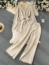SINGREINY Winter Casual Two Pieces Suits Long Sleeve