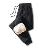 Down Pants Winter Lambswool Sweatpants Velvet Thicken Fleece