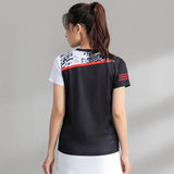 Badminton Training Shirts Women Tennis Print Quick Dry