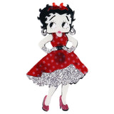 FishSheep Cute Acrylic Cartoon Girl Figure Brooches Pins