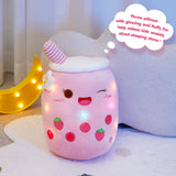 26-38cm LED Light Milk Tea Doll Plush Toy