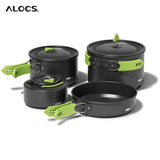 Alocs CW-C65 Camping Cookware Pots Fry Pan Water