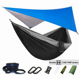 Oversized Double 118inx79in Hammock with Tree Straps and