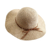 New Simple Foldable Wide Brim Floppy Girls Straw