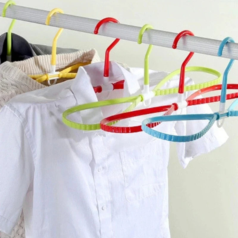 6Pcs/Set 8-Shaped Plastic Non-Slip Hanger Space Saving Clothes