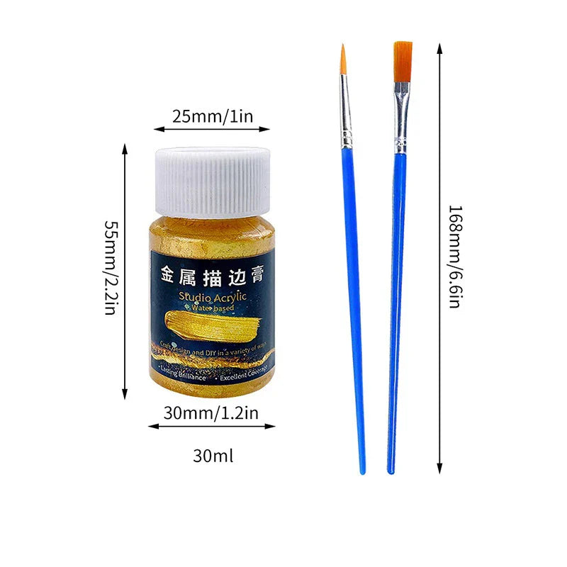 30ml Acrylic Border Gold Paste DIY Crystal Epoxy