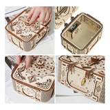 3d Wooden Jewelry Music Box Mechanical Puzzle Assemble