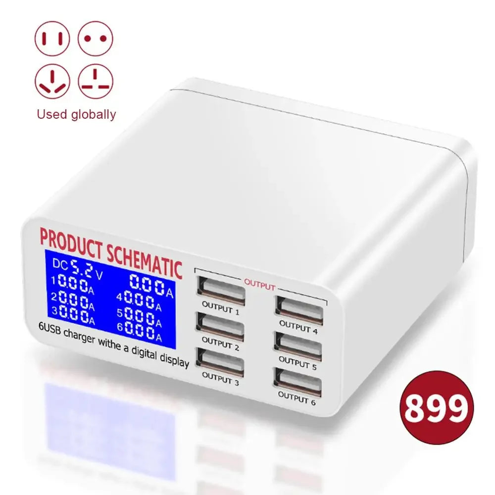 8A QC3.0 USB Charger with LCD Display 6