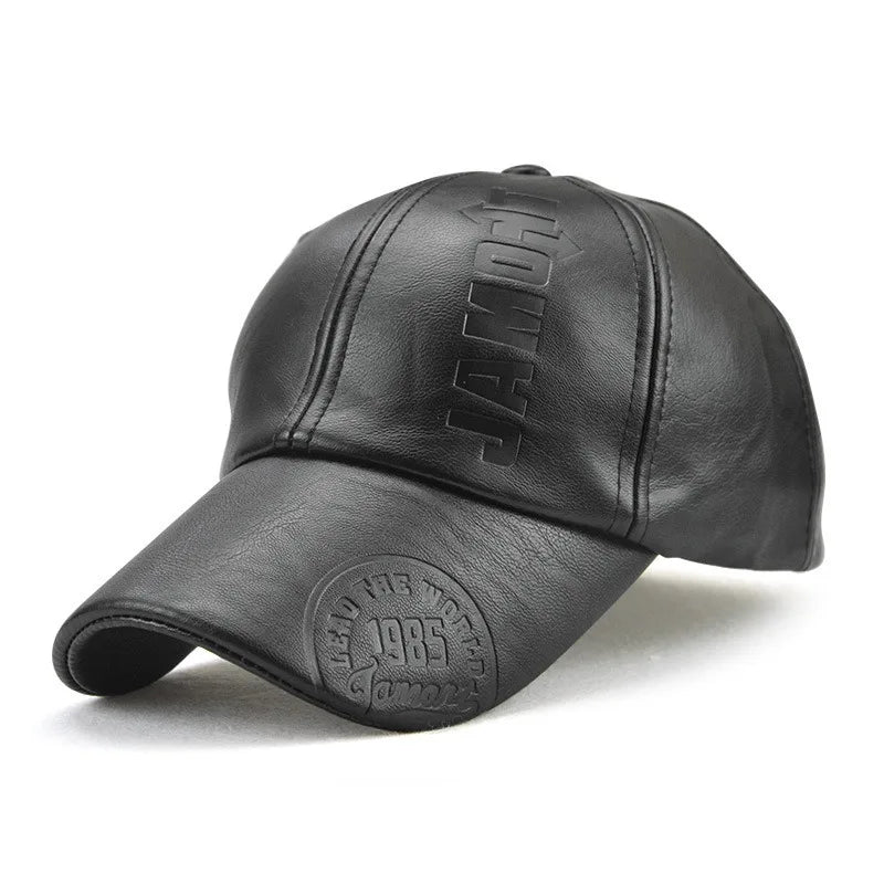 Leather Baseball Cap Men Fashion Sports Caps Army