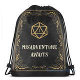 Funny Graphic print Misadventure Awaits D20 Dice Tabletop