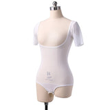 Long Sleeve Bodycon Gauze Top Sheer Pure Mesh