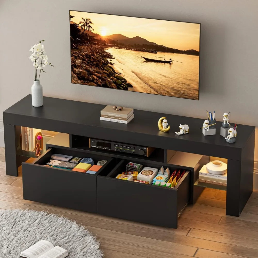 YESHOMY Modern LED TV Stand for Televisions up