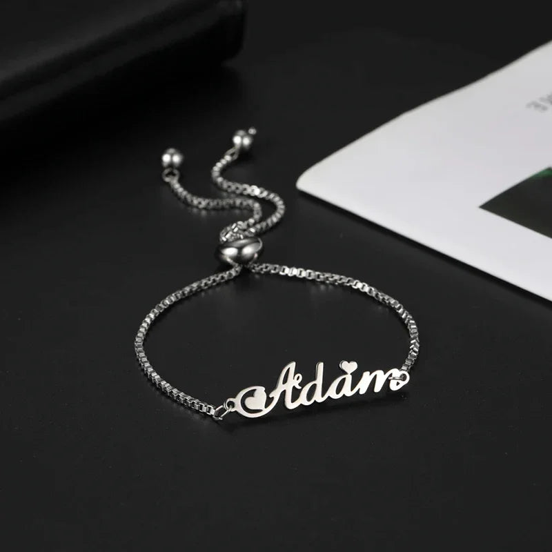 Lemegeton Custom Name Bracelet For Women Personalized Bracelet