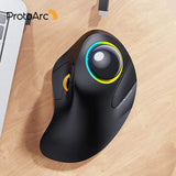 ProtoArc EM03 Wireless Bluetooth Trackball Mouse Rechargeable Ergonomic