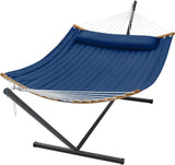 Curved-Bar Hammock with Stand, 2 Person Heavy Duty