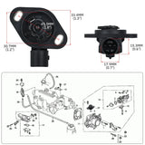 OYOTE 37825PAAA01 16400P06A11 Throttle Position Sensor Kit TPS