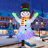 2.2M Christmas Snowman Inflatable Model Rotate LED Light