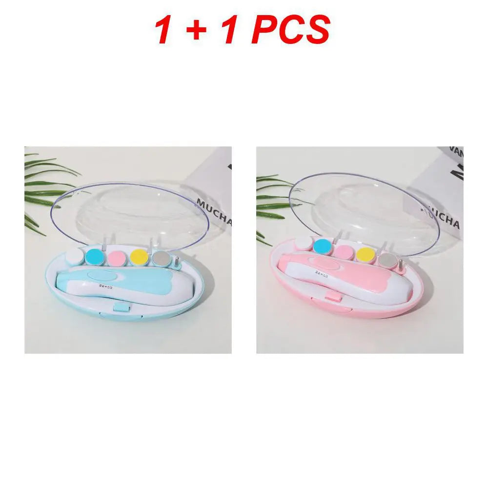 1/2PCS 6-piece Electric Nail Polisher Baby Blue Powder