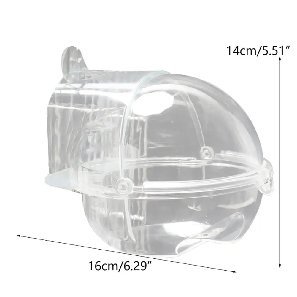 Parrot Bath Tub Bird Shower Box Transparent Bathing