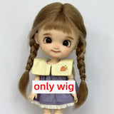 Doll Wig Bangs Ponytail Curly Soft Mohair Wig