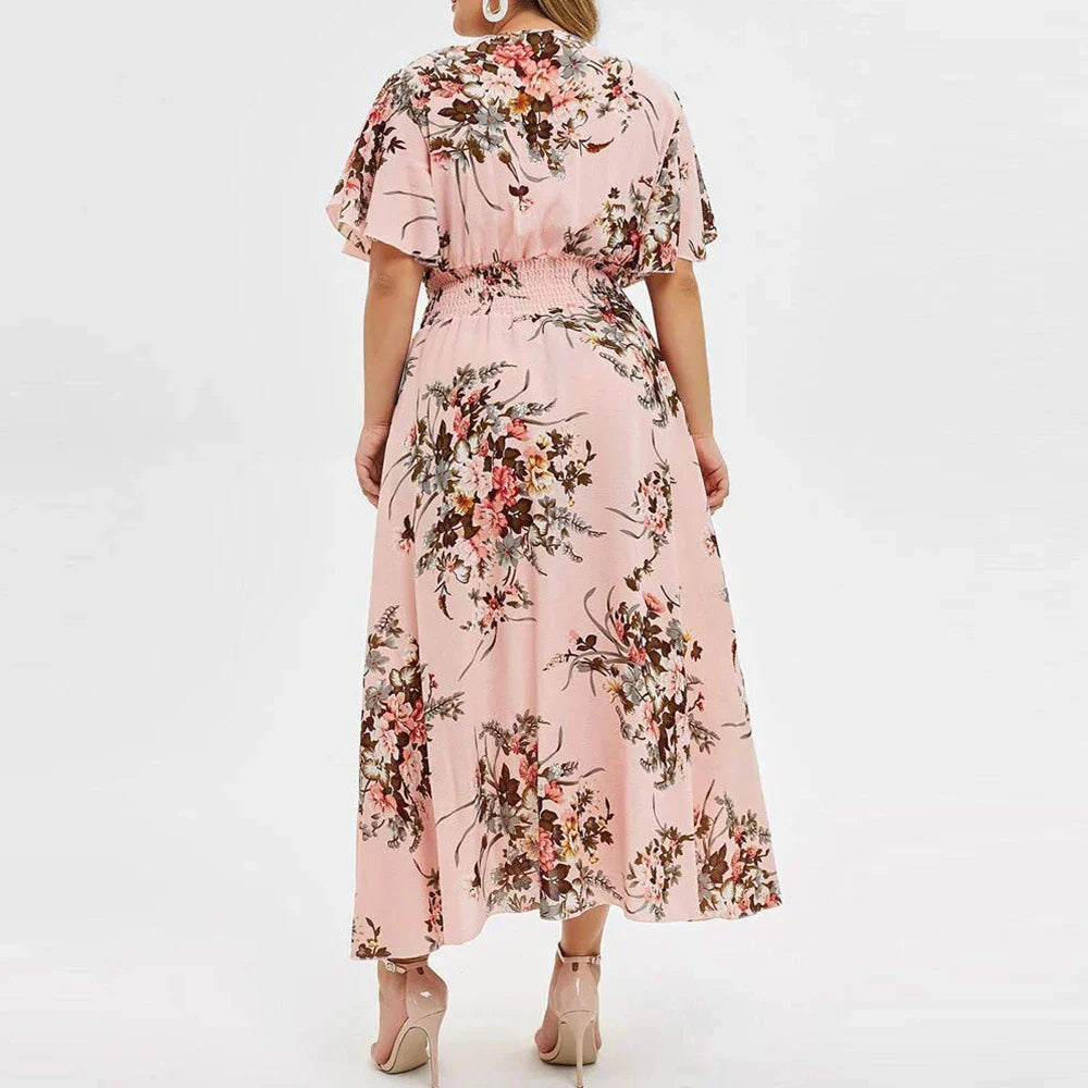 Summer New Sexy V-Neck Women's Beach Dress Plus
