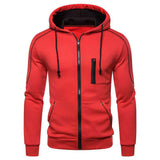 Men's Zip Up Jackets Color Matching Casual Hoodies