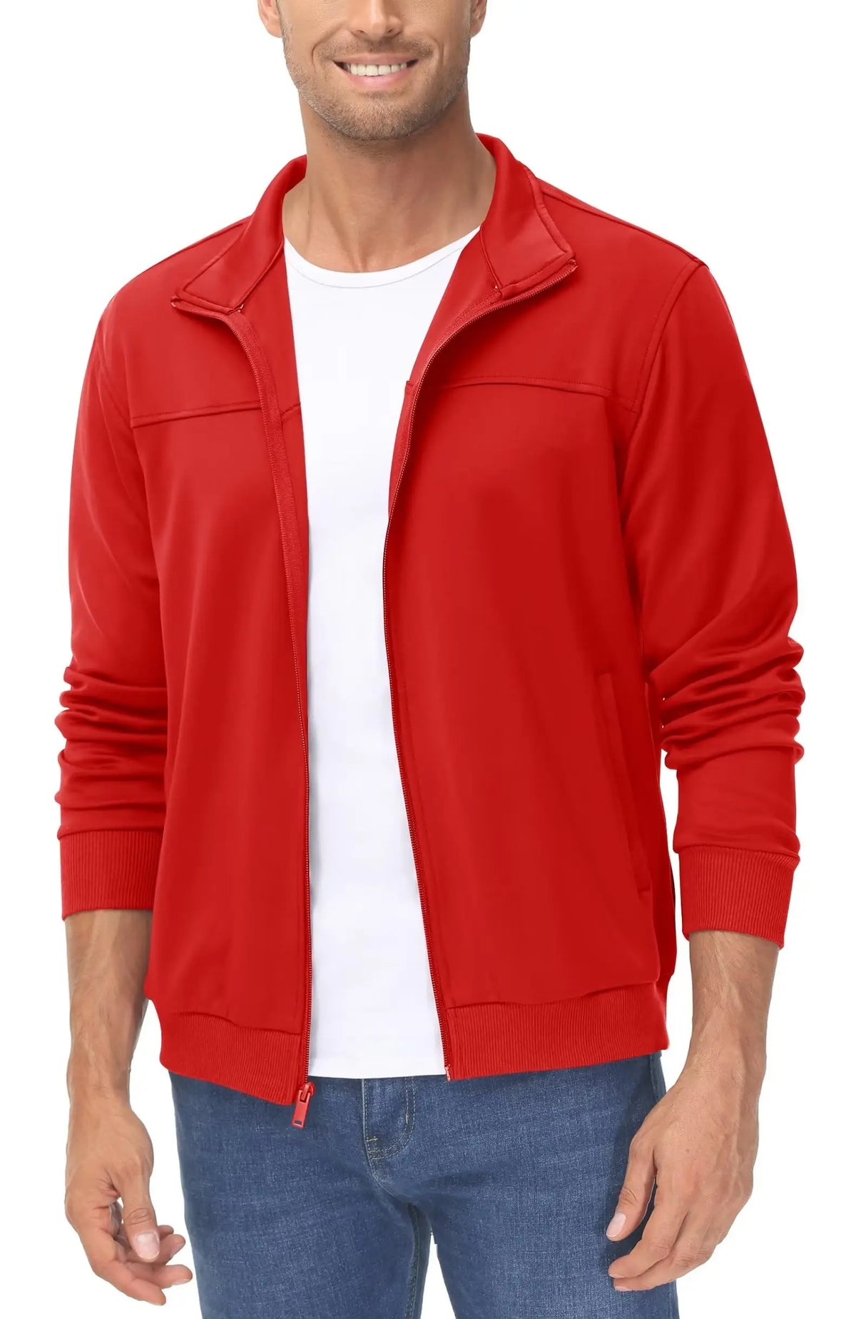 TACVASEN Full Zip UP Track Jackets Mens Lightweight