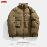 Men Jacket Winter Streetwear Parkas Thicken Warm Many